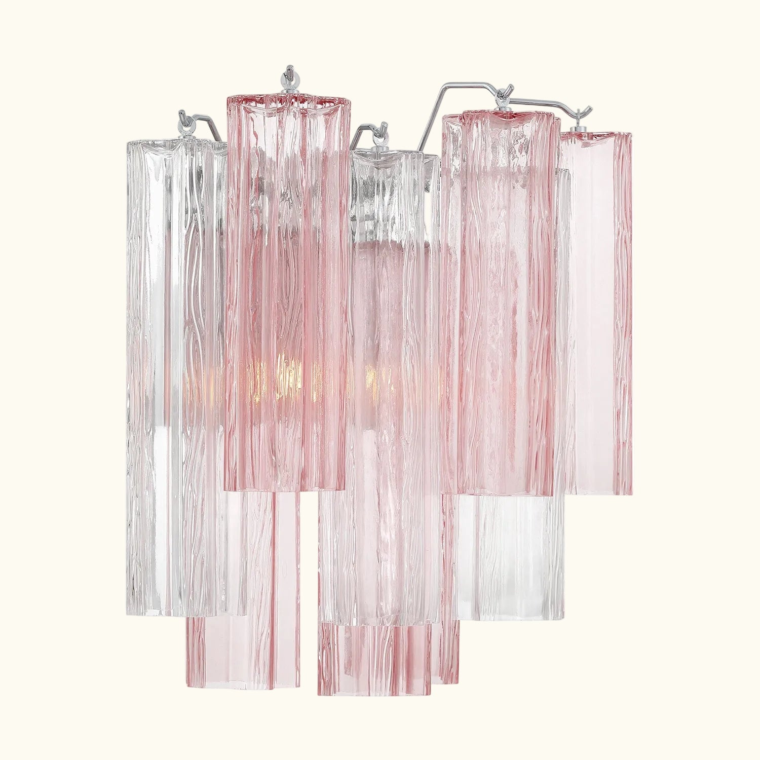 Addis Murano Glass Wall Light 14.5 inch high in Chrome with Spring glass alternate view 2