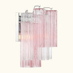 Addis Murano Glass Wall Light 14.5 inch high in Chrome with Spring glass alternate view 3