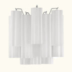 Addis Murano Glass Wall Light 14.5 inch high in Chrome with White glass alternate view 1