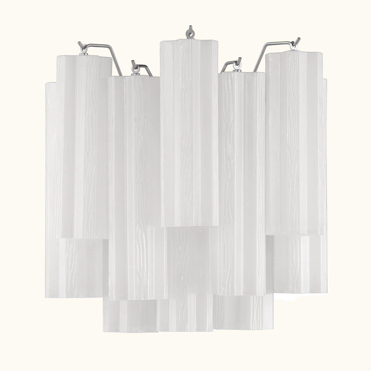 Addis Murano Glass Wall Light 14.5 inch high in Chrome with White glass alternate view 1