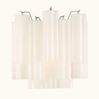 Addis Murano Glass Wall Light 14.5 inch high in Chrome with White glass