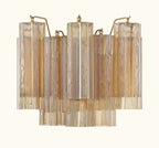 Addis Murano Glass Wall Light 14''W in Brass with Amber glass alternate view 1
