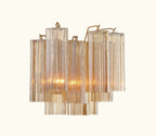 Addis Murano Glass Wall Light 14''W in Brass with Amber glass alternate view 2