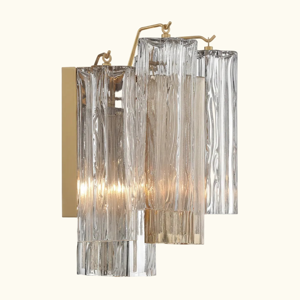 Addis Murano Glass Wall Light 14''W in Brass with Autumn glass alternate view 3