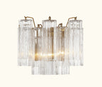 Addis Murano Glass Wall Light 14''W in Brass with Clear glass alternate view 1