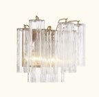 Addis Murano Glass Wall Light 14''W in Brass with Clear glass alternate view 2