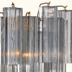 Addis Murano Glass Wall Light 14''W in Brass with Smoke glass alternate view 4