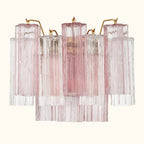 Addis Murano Glass Wall Light 14''W in Brass with Spring glass alternate view 1