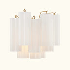 Addis Murano Glass Wall Light 14''W in Brass with White glass alternate view 2