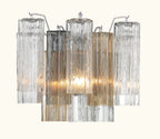Addis Murano Glass Wall Light 14''W in Chrome with Autumn glass alternate view 1