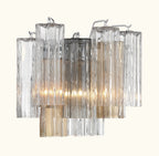Addis Murano Glass Wall Light 14''W in Chrome with Autumn glass alternate view 2