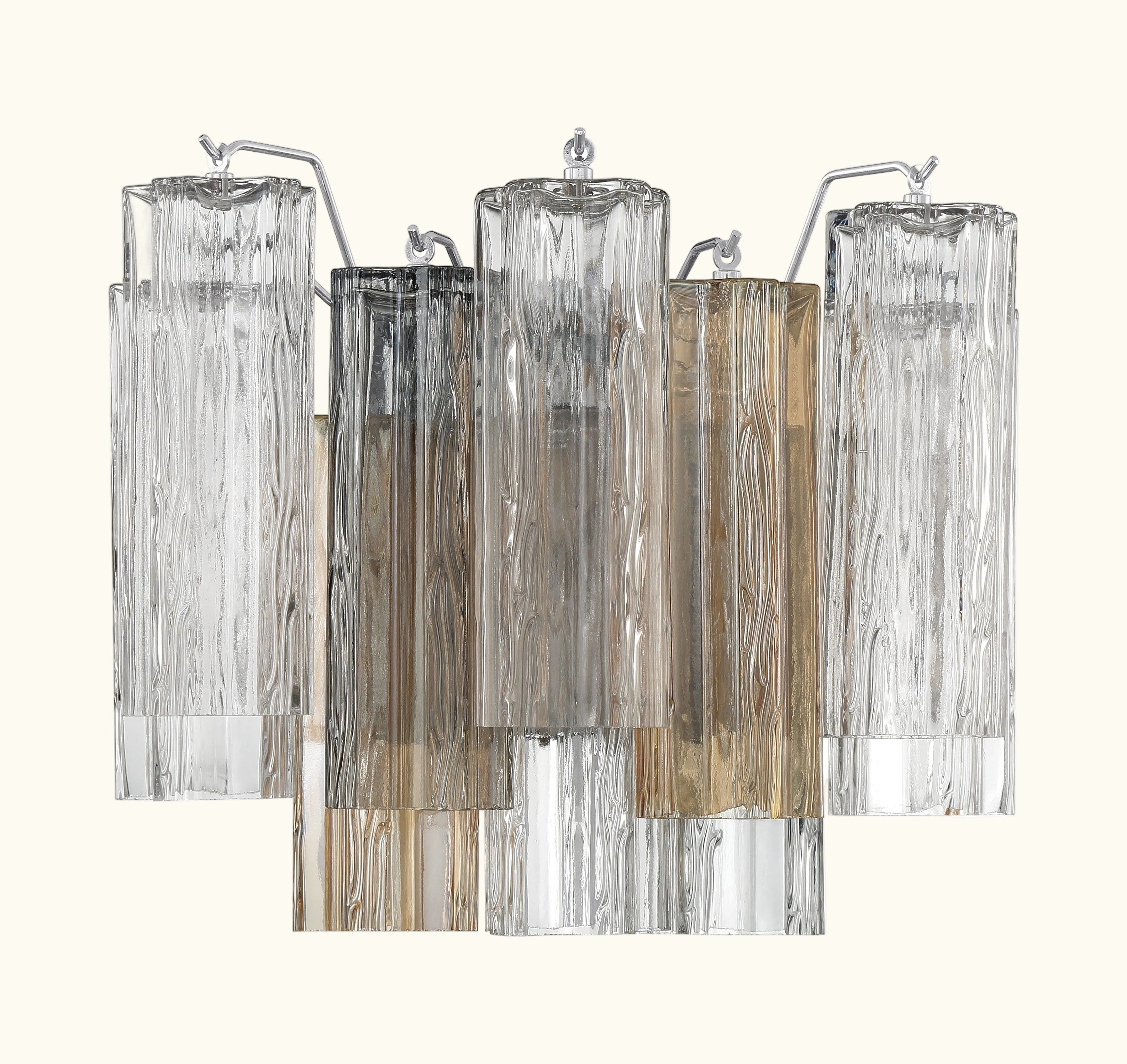 Addis Murano Glass Wall Light 14''W in Chrome with Autumn glass