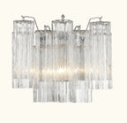 Addis Murano Glass Wall Light 14''W in Chrome with Clear glass alternate view 1