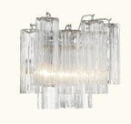 Addis Murano Glass Wall Light 14''W in Chrome with Clear glass alternate view 2