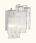 Addis Murano Glass Wall Light 14''W in Chrome with Clear glass alternate view 3