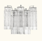 Addis Murano Glass Wall Light 14''W in Chrome with Clear glass