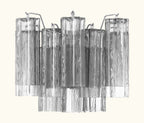 Addis Murano Glass Wall Light 14''W in Chrome with Smoke glass