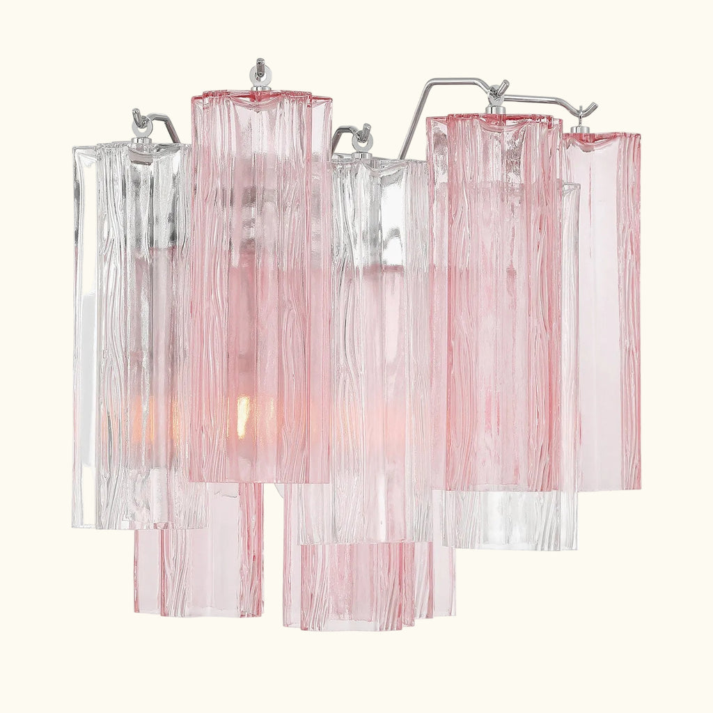 Addis Murano Glass Wall Light 14''W in Chrome with Spring glass alternate view 2