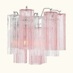 Addis Murano Glass Wall Light 14''W in Chrome with Spring glass alternate view 2