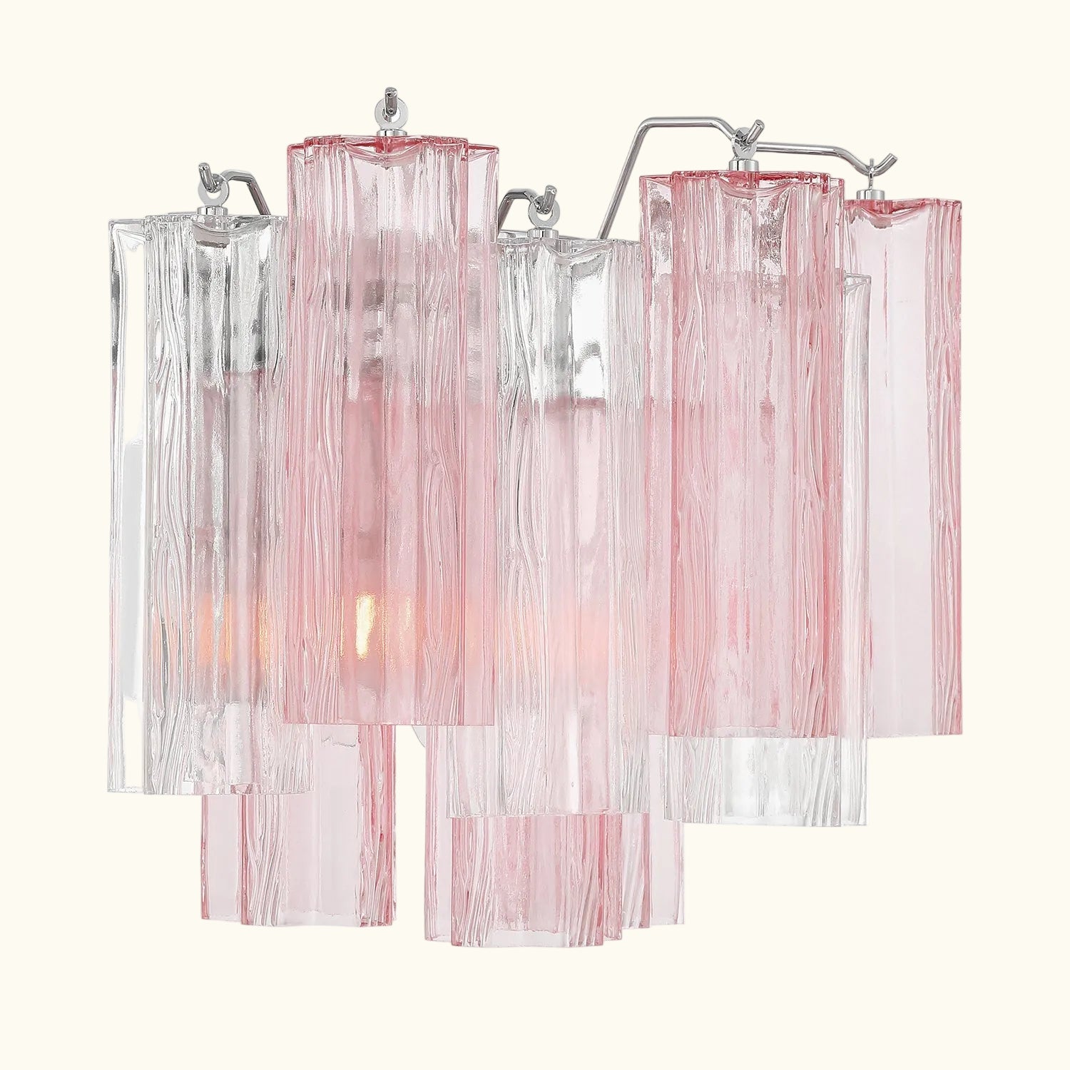 Addis Murano Glass Wall Light 14''W in Chrome with Spring glass alternate view 2