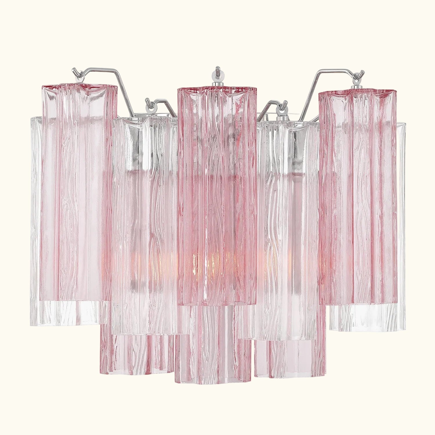 Addis Murano Glass Wall Light 14''W in Chrome with Spring glass