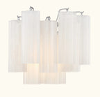 Addis Murano Glass Wall Light 14''W in Chrome with White glass alternate view 2
