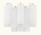 Addis Murano Glass Wall Light 14''W in Chrome with White glass