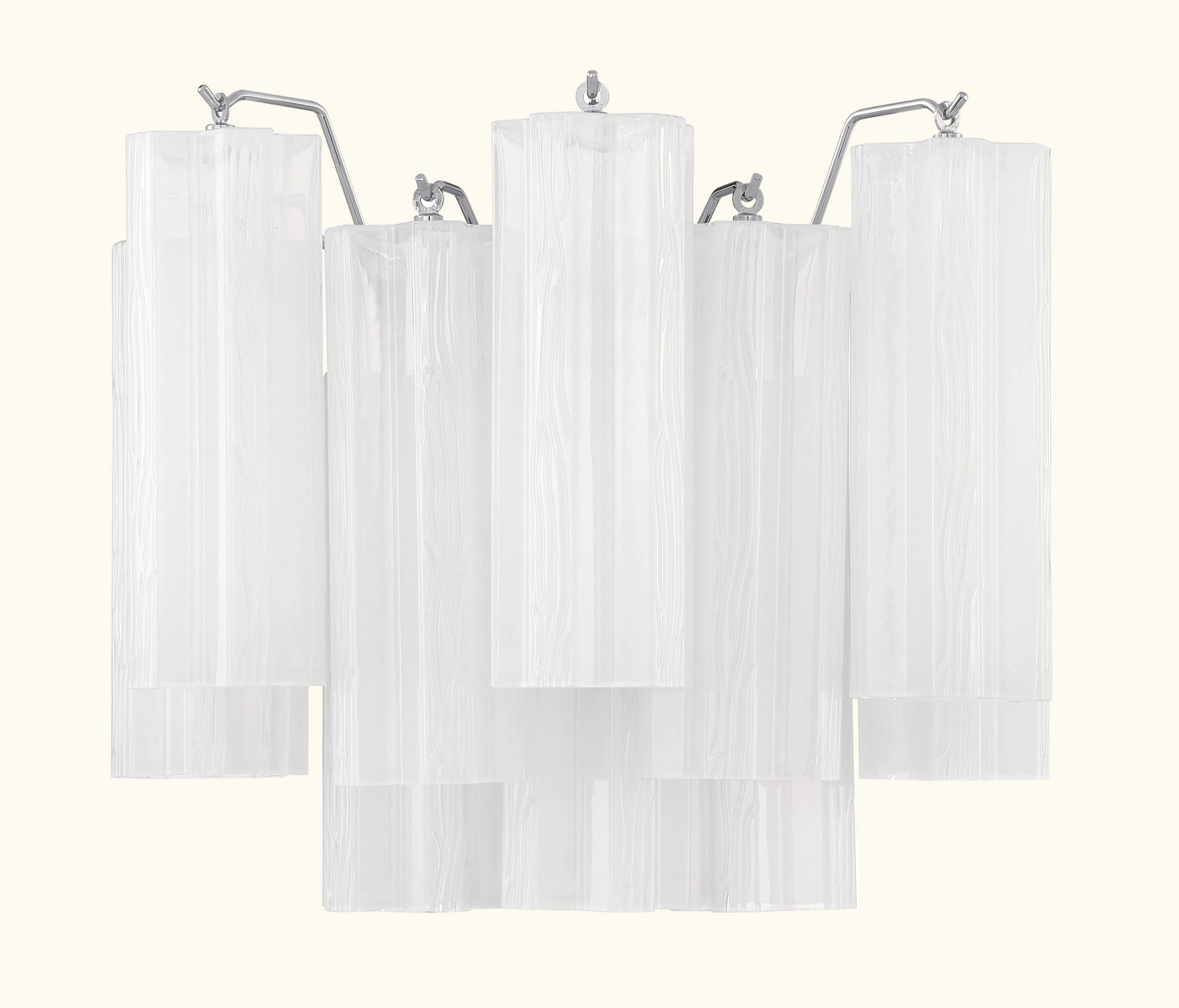Addis Murano Glass Wall Light 14''W in Chrome with White glass