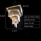Aisha Tassel Chandelier 31.5 inch size option reference image