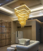 Aisha Tassel Chandelier multi-tier aluminum chain tassel design view