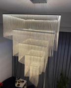 Aisha Tassel Chandelier extra large multi-tier chain tassel chandelier view