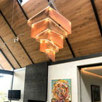 Aisha Tassel Chandelier extra large aluminum chain tassel chandelier view
