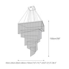 Aisha Tassel Chandelier aluminum chain tassel chandelier detail product image