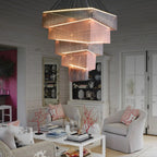 Aisha Tassel Chandelier multi-tier aluminum chain tassel product view