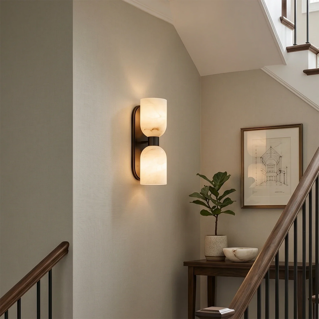 Alabaster Aurinde Wall Lamp by Bling Lighting Studio