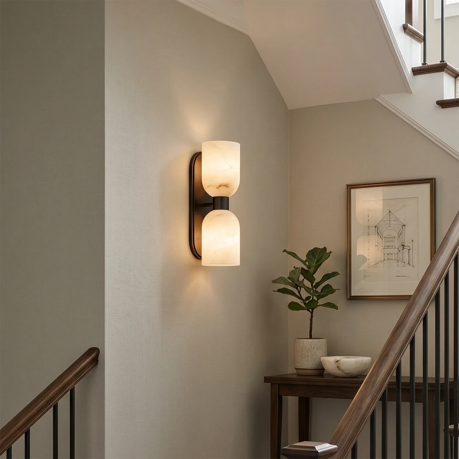 Alabaster Aurinde Wall Lamp by Bling Lighting Studio