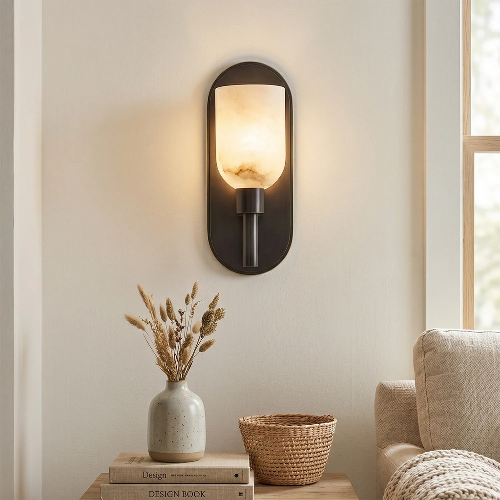 Alabaster Aurinde Wall Lamp by Bling Lighting Studio