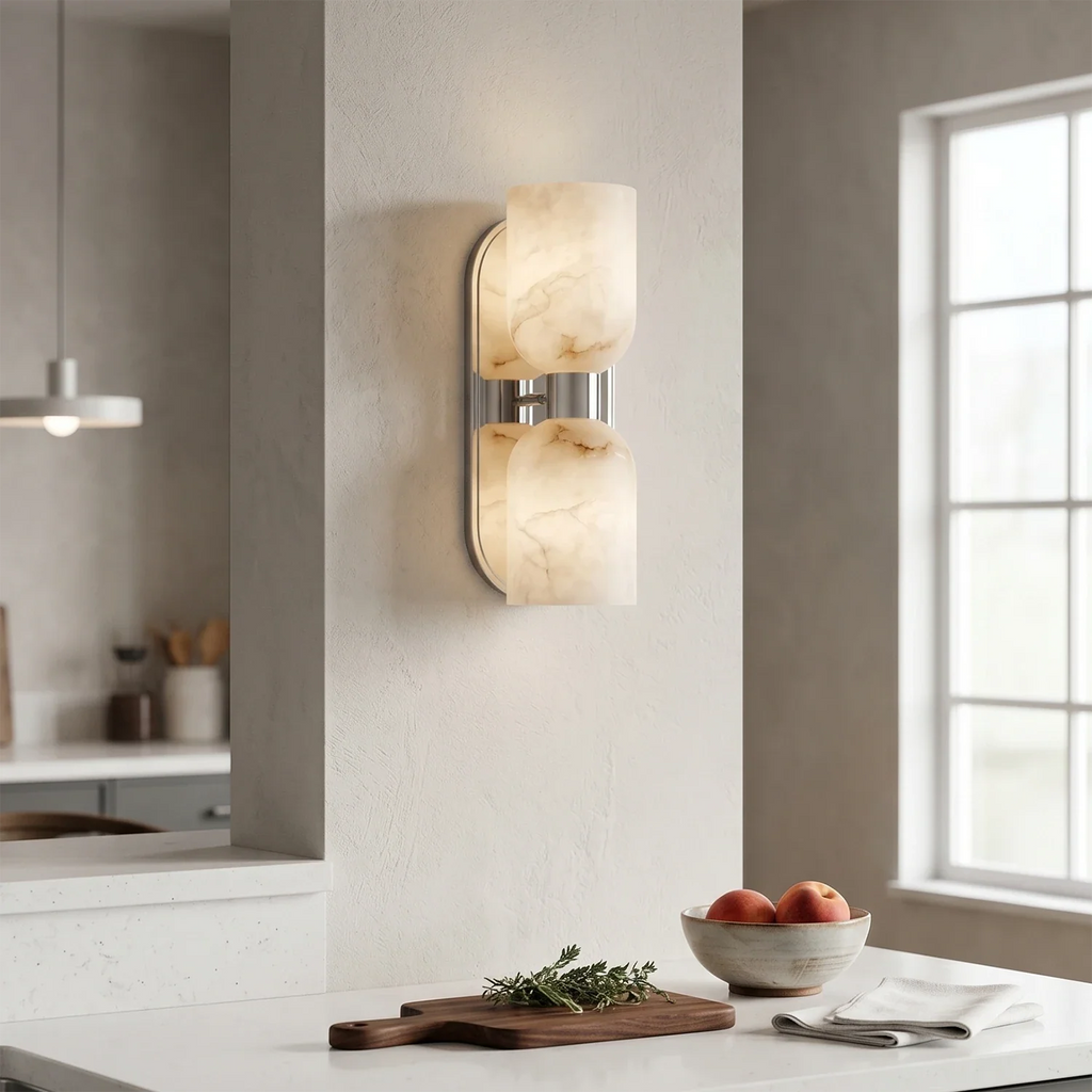 Alabaster Aurinde Wall Lamp by Bling Lighting Studio
