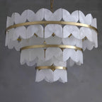 Alabaster Cloudscape Chandelier with 1/2 layer by Bling Lighting Studio
