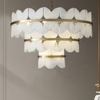 Alabaster Cloudscape Chandelier with 1/2 layer by Bling Lighting Studio