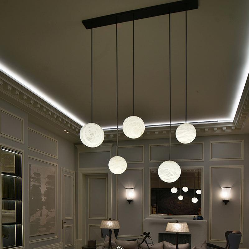 Alabaster Constellation Chandelier, Multi Pendant Light by Bling Lighting Studio