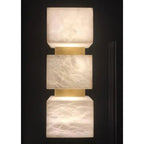 Alabaster Cubes Wall Sconce by Bling Lighting Studio