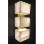 Alabaster Cubes Wall Sconce by Bling Lighting Studio
