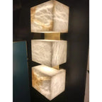 Alabaster Cubes Wall Sconce by Bling Lighting Studio