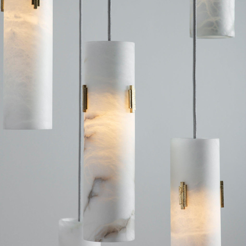 Alabaster Deco Cluster Chandelier by Bling Lighting Studio