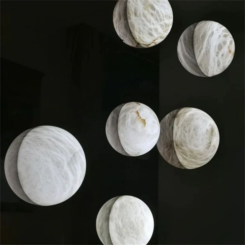 Alabaster Hemisphere Wall Sconce by Bling Lighting Studio