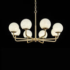 Alabaster Modern Global Dining Chandelier by Bling Lighting Studio