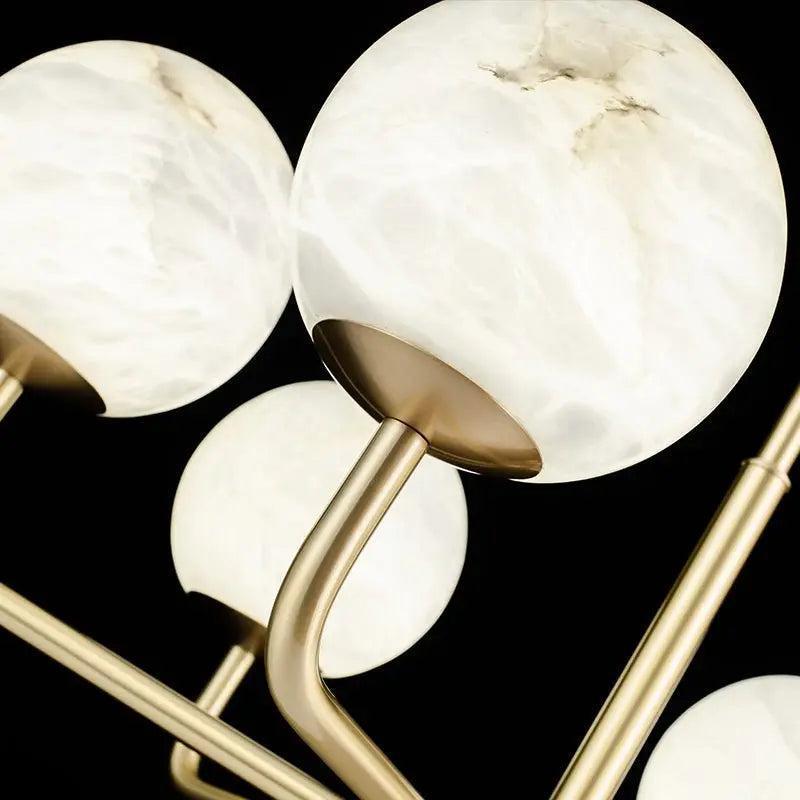 Alabaster Modern Global Dining Chandelier by Bling Lighting Studio