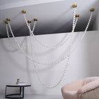 Alabaster Pearl Necklace Chandelier by Bling Lighting Studio