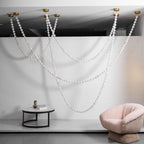 Alabaster Pearl Necklace Chandelier by Bling Lighting Studio